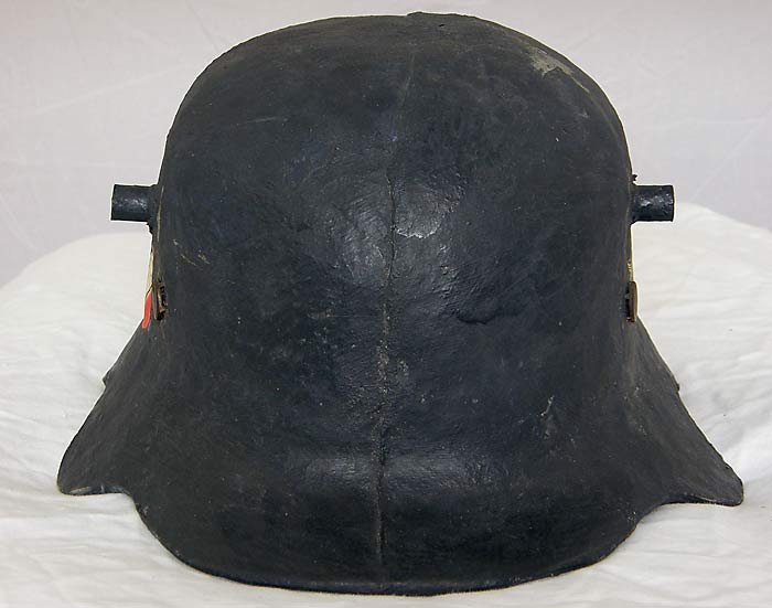 Child's Luftwaffe "cutout" style paper mache toy helmet