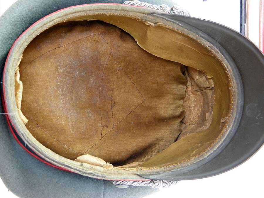 Army artillery officer's visor hat with edelweiss