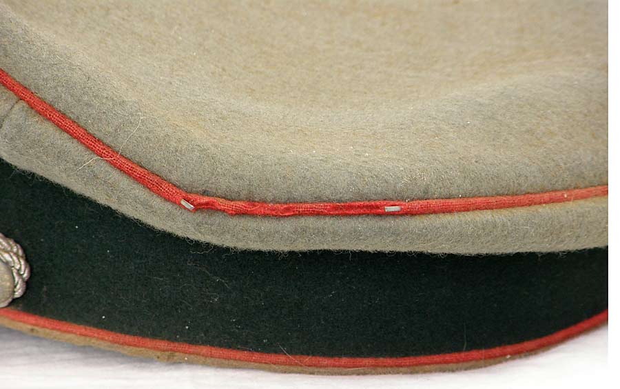 Army artillery officer's visor hat with edelweiss
