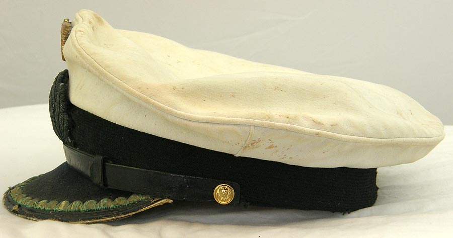 white top visor (schirmutze) hat