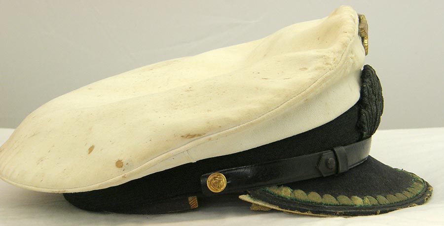 white top visor (schirmutze) hat