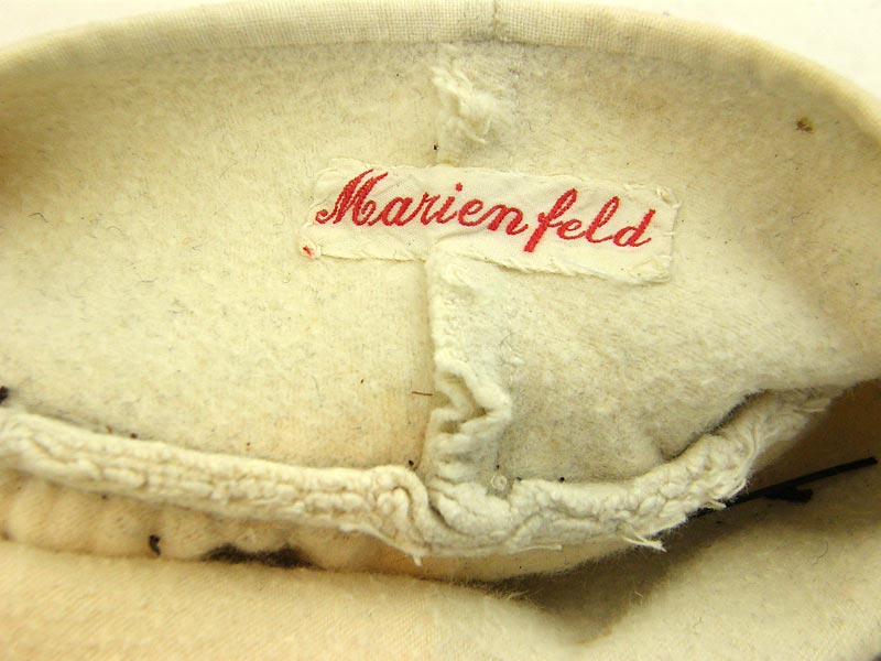 white top visor (schirmutze) hat