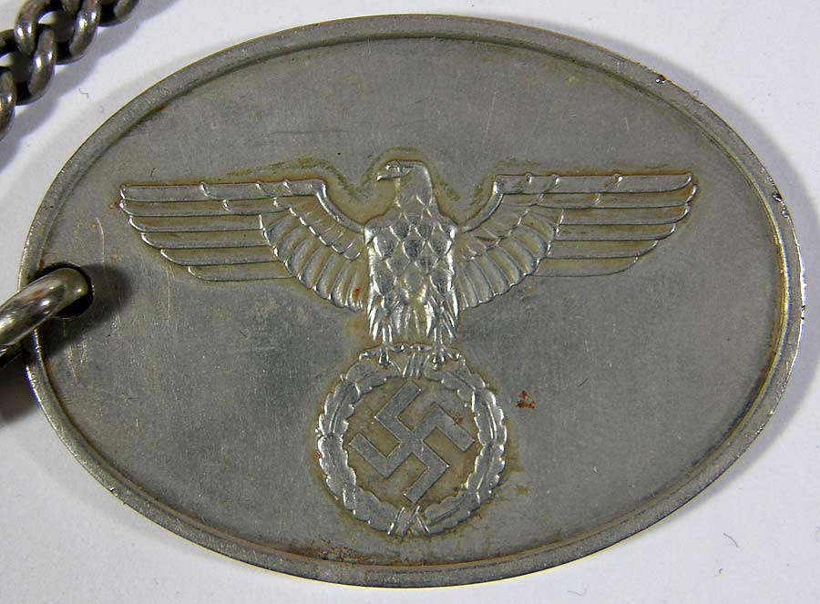 Geheime Staatspolizei (Gestapo) Warrant Disc with chain