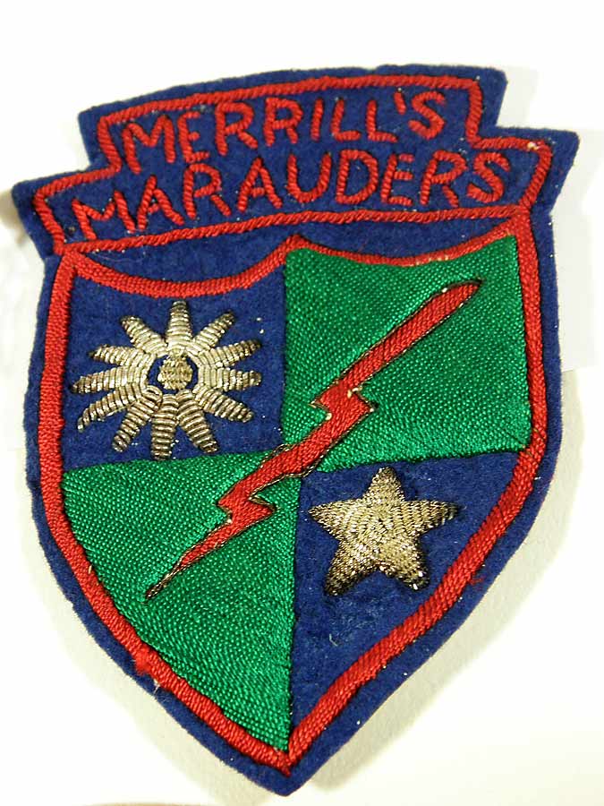Merrill's Marauders and China Burma India sleeve insignia