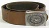 Luftwaffe enlisted man's leather belt with a steel combat buckle