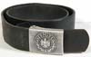 Army enlisted man's leather belt with aluminum buckle