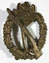 Army /Waffen SS Infantry Assault badge in bronze JFS