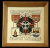 Ceramic commemorative tile for Feuerschutzpolizei -Regiment 2 II. Abtlg. Kreigs Weihnacht 1941