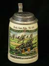 German Army beer stein  for Stab. Gen. Kdo. VII. A.K. Erinnerung an meine Dienstzeit