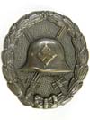Spanish Civil War Wound Badge in Silver. Solid back