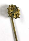 Spanish Cross with Swords in Gold stickpin in miniature