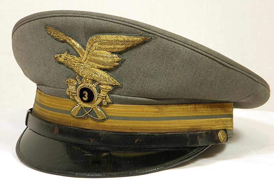 WWII German Look Black Italian Army Officers Hat Cap US Size Extra Large XL 60 