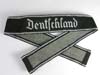 Waffen SS officer's Deutschland flatwire cufftitle