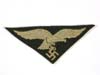 Luftwaffe enlisted embroidered breast eagle on triangular backing