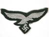 Rare Luftwaffe hbt eagle worn on hbt field tunic