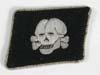 Waffen SS Totenkopf officer horizontal left side collar tab