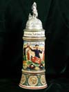 Imperial German Army stein named to Reservist Rubl. of 2. Comp. 5. Grolshzg. Inf. Rgt. 168, Butzbach