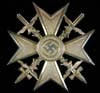 early production Meybauer Spanish Cross in silver with swords
