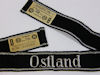 Allgemeine SS officer's hand embroidered silverwire Ostland cufftitle