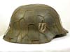 Extremely rare SS M42 combat helmet by with full chickenwire basket