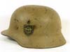 Polizei M40 double decal combat helmet with tropical tan camouflage by Quist