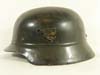 Polizei re-issued M35 double decal beaded combat helmet