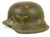Luftwaffe M42 combat helmet with remains of winter camouflage by NS