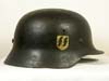 Waffen SS M40 single decal combat helmet by ET