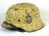 Army M40 single decal combat helmet with snow camouflage finish by ET