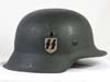 Waffen SS M42 single decal combat helmet