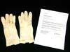 Army officer dress white gloves with accompanying letter