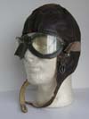 Luftwaffe winter flying helmet without avionics with flying goggles