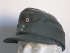 Army officer M43 einheitsfeldmutze with factory sewn machine woven nco/enlisted trapezoid insignia