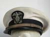 U.S. Naval officer white summer service hat made by Brooks Brothers