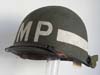 Army late WWII era MP Military Police M1 helmet with liner
