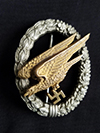 Named Luftwaffe Fallschirmjager qualification badge