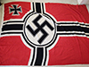 Kriegsmarine war flag stamped with the eagle over M