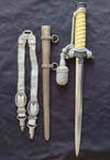 Army officer dagger by TIGER with hanger and portepee