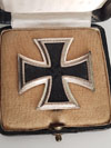 Cased Iron Cross 1st Class by Klein & Quenzer marked 65